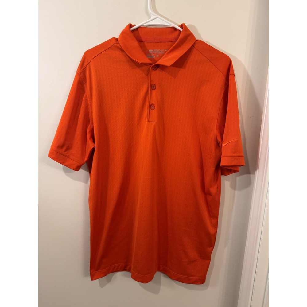 Nike Golf Tour Performance Men's‎ M Dri Fit Orange Polo